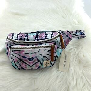 Sun + Stone Tie Dye Fanny Pack/Belt Bag - Purple/Blue/White - New with tags